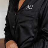 Sienna Premium Satin Bridesmaid Sleep Set Black