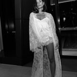 Cerise Lace Maxi Robe