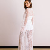 Cerise Lace Maxi Robe
