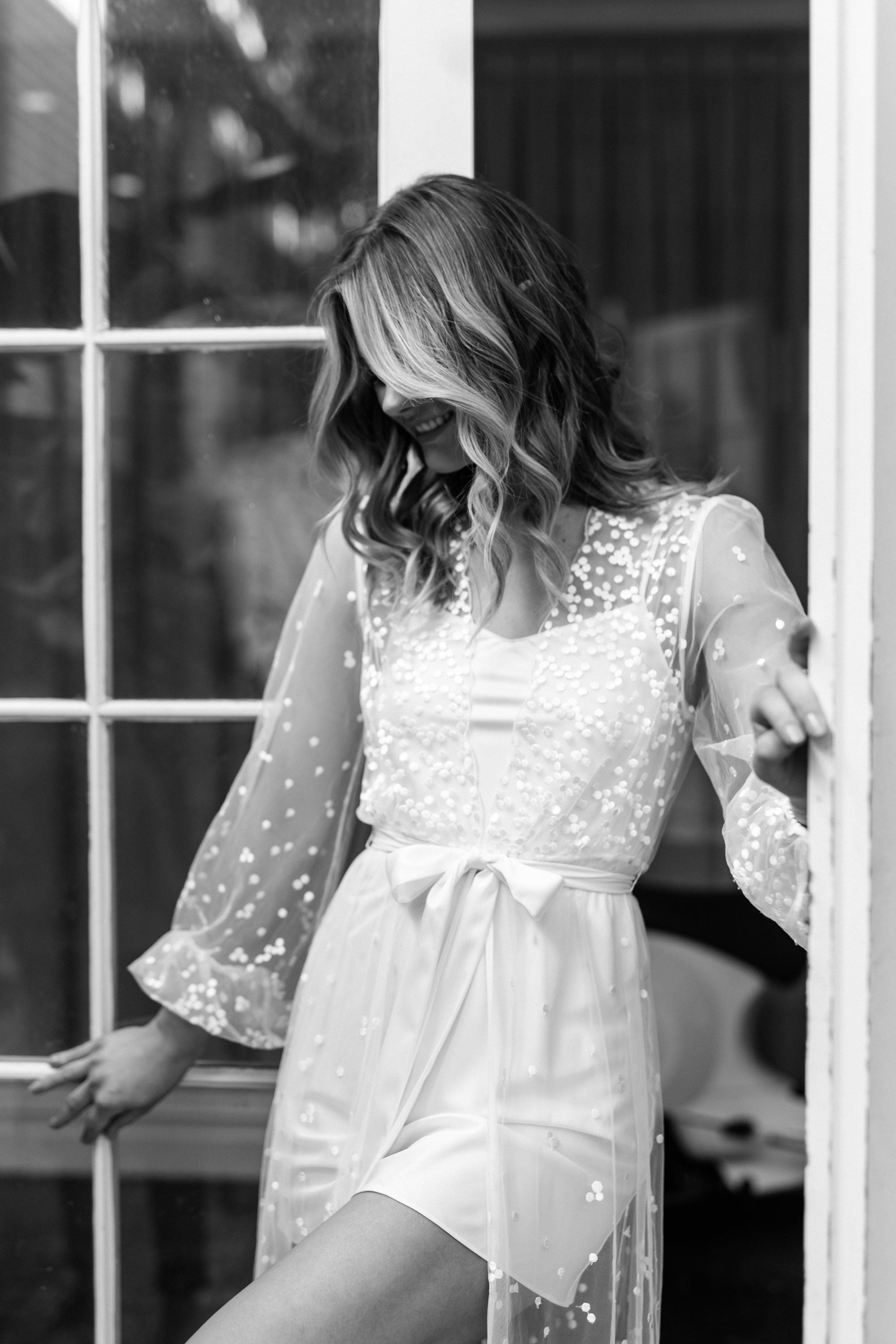 Adelina Spot Lace Maxi - Includes Slip - lerose AU