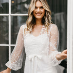 Adelina Spot Lace Maxi - Includes Slip - lerose AU
