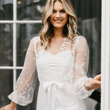 Adelina Spot Lace Maxi - Includes Slip - lerose AU