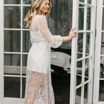 Adelina Spot Lace Maxi - Includes Slip - lerose AU
