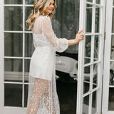 Adelina Spot Lace Maxi - Includes Slip - lerose AU
