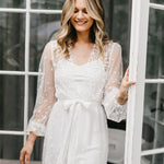 Adelina Spot Lace Maxi - Includes Slip - lerose AU