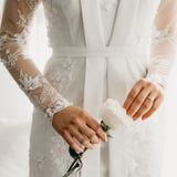 Grace Pearl Beaded Robe - Includes Slip - lerose AU