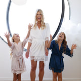 Lauren Satin Flower Girl Robe - lerose AU