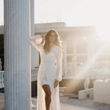 Layla Lace Trim Maxi Bridal Robe - Includes Slip