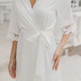 Lauren Lace Satin Robe