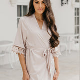 Lauren Lace Satin Robe