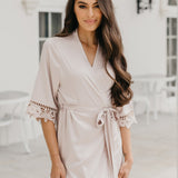 Lauren Lace Satin Robe