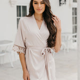 Lauren Lace Satin Robe