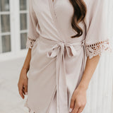 Lauren Lace Satin Robe