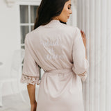 Lauren Lace Satin Robe