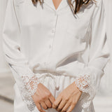 Lillie Satin Lace Trim PJ Set