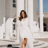 Layla Lace Trim Maxi Bridal Robe - Includes Slip