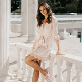 Josie Satin Lace Trim Robe