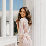 Josie Satin Lace Trim Robe