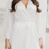 Willow Petal Hem Satin Trim Robe
