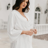 Willow Petal Hem Satin Trim Robe
