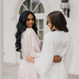 Willow Petal Hem Satin Trim Robe