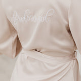 Willow Petal Hem Satin Trim Robe
