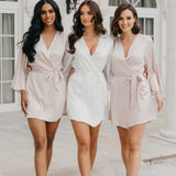 Willow Petal Hem Satin Trim Robe