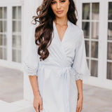 Alessandra Lace Trim Satin Robe