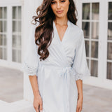 Alessandra Lace Trim Satin Robe