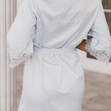 Alessandra Lace Trim Satin Robe