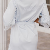 Alessandra Lace Trim Satin Robe