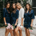 Josie Satin Lace Trim Robe - lerose AU