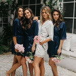 Josie Satin Lace Trim Robe - lerose AU