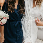 Josie Satin Lace Trim Robe - lerose AU