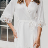 Chiara Lace Trim Robe