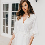 Chiara Lace Trim Robe