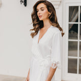Chiara Lace Trim Robe
