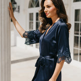 Chiara Lace Trim Robe