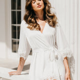 Chiara Lace Trim Robe