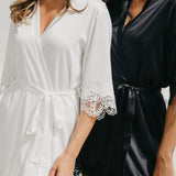 Chiara Lace Trim Robe