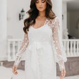 Imogen Forget Me Knot Lace Maxi Bridal Robe - Includes Slip