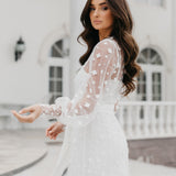 Imogen Forget Me Knot Lace Maxi Bridal Robe - Includes Slip