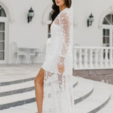 Imogen Forget Me Knot Lace Maxi Bridal Robe - Includes Slip