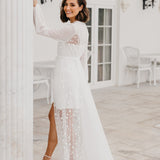 Cassidy Forget Me Knot Maxi Lace Bridal Robe  - Includes Slip