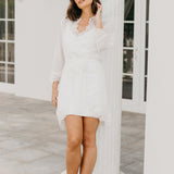 Maeve Lace Trim Bridal Robe - Includes Slip
