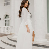 Hannah Lace Trim Maxi Bridal Robe - Includes Slip