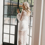 Lace Bridal Robe - Le Rose