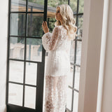 Lace Bridal Robe - Le Rose