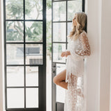 Lace Bridal Robe - Le Rose