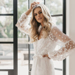 Lace Bridal Robe - Le Rose